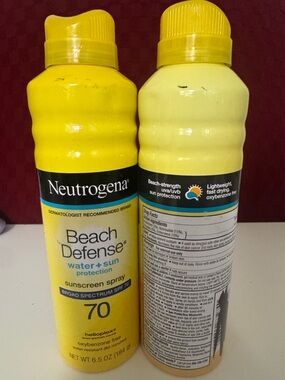 Neutrogena Yellow Beach Defense SPF 70 Sunscreen Spray Twin Pack